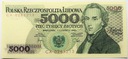1982 5000 zł złotych Chopin seria CA