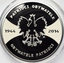 20 zł złotych 2014 Patrioci 1944 Obywatele