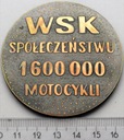 Medal WSK Społeczeństwu 1600000 Motocykli