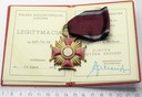 Krzyż Zasługi PRL Złoty + Legitymacja