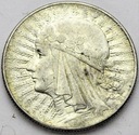 5 zł złotych 1933 Głowa kobiety Polonia SREBRO