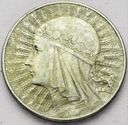 10 zł złotych 1933 Głowa kobiety Polonia SREBRO