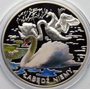 Symbole Przyrody Łabędź Niemy SREBRO