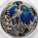 Niue 1 Dolar 2014 SREBRO Modroara hiacyntowa