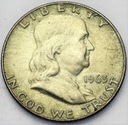 USA 1/2 dolara 1963 Half Dollar Franklin SREBRO