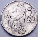 5 zł złotych 1958 z Rybakiem, wąskie 8, Rybak
