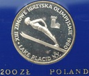 200 zł złotych 1980 Lake Placid - ze zniczem