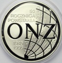 20 zł złotych 1995 ONZ 50 rocznica powstania