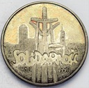 100000 zł złotych 1990 Solidarność TYP A SREBRO
