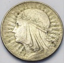 10 zł złotych 1933 Głowa kobiety Polonia SREBRO