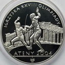 10 zł złotych 2004 Ateny Szermierka