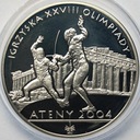 10 zł złotych 2004 Ateny Szermierka