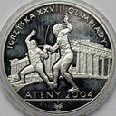 10 zł złotych 2004 Ateny Szermierka