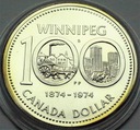 Kanada 1 dolar 1975 100 lat Winnipeg SREBRO
