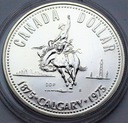 Kanada 1 dolar 1975 SREBRO, 100 lat Calgary