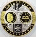 Wspólna Waluta Euro Luksemburg, SREBRO Ag999, 40mm