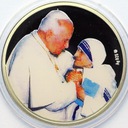 Jan Paweł II Matka Teresa SREBRO AG925
