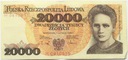1989 20000 20.000 zł złotych Skłodowska seria M