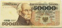 1989 50000 zł złotych Staszic seria U