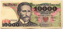 1987 10000 zł złotych Wyspiański, seria R stan 3
