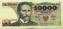1988 10000 zł złotych Wyspiański, seria AH