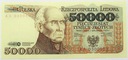1989 50000 zł złotych Staszic seria AA