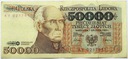 1989 50000 zł złotych Staszic seria AY