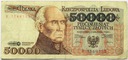 1989 50000 zł złotych Staszic seria R
