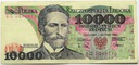 1988 10000 zł złotych Wyspiański, seria BG