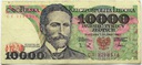 1988 10000 zł złotych Wyspiański, seria CT