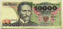 1988 10000 zł złotych Wyspiański, seria Y