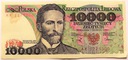 1988 10000 zł złotych Wyspiański, seria AK