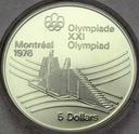 Kanada 5 Dolarów SREBRO 1976 Montreal