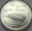Kanada 10 Dolarów SREBRO 1976 Montreal Velodrom