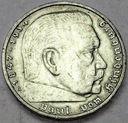 Niemcy 5 Marek 1938 Hindenburg SREBRO