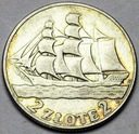 2 zł złote 1936 Żaglowiec Żaglówka Statek SREBRO