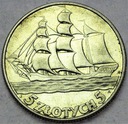 5 zł złotych 1936 Żaglowiec Żaglówka Statek SREBRO