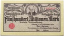 1923 WMG 500000000 Marek 500.000.000 mln RZADKI