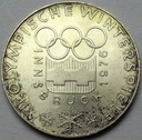 100 szylingów 1976 Innsbruck Olimpiada SREBRO