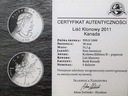 Kanada 2011 1 oz UNCJA SREBRO Liść Klonowy Klonu