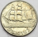 2 zł złote 1936 Żaglowiec Żaglówka Statek (1)