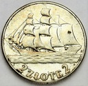2 zł złote 1936 Żaglowiec Żaglówka Statek (3)