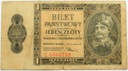 1938 1 zł złoty Chrobry seria Ł RZADKI