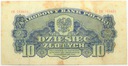 1944 10 zł złotych Obowiązkowym, seria CB