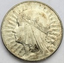 10 zł złotych 1933 Głowa kobiety Polonia SREBRO