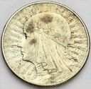 5 zł złotych 1933 Głowa kobiety Polonia SREBRO