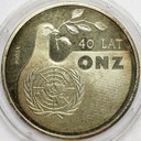 PRÓBA Ag 1000 zł złotych 1985 40 Lat ONZ
