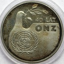 PRÓBA Ag 1000 zł złotych 1985 40 Lat ONZ