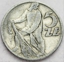 5 zł złotych 1958 z Rybakiem, wąskie 8, Rybak