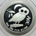 Niue 2 Dolary 2021 Ateńska Sowa SREBRO UNCJA
